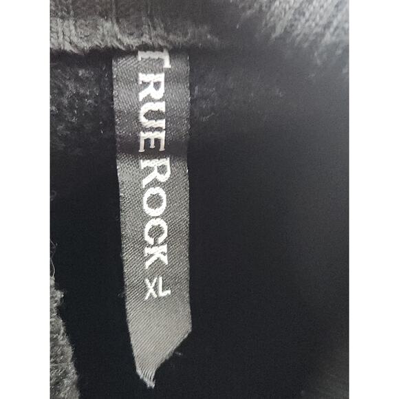 True Rock Cardigan Sweater Men's XL Full Zip Knit  Argyle Design Elbow Patches - Picture 5 of 7